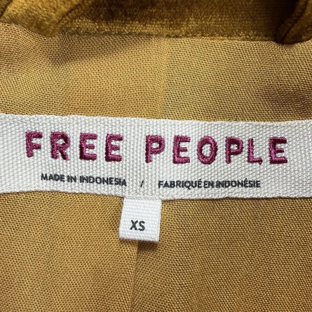 Free People Military Napoleon Jacket Women's XS Gold Boho Festival Steampunk